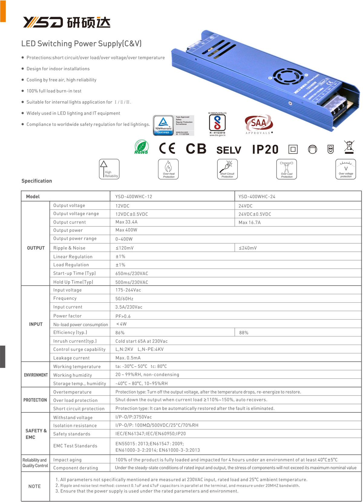 Good quality switch power supply ip20 400w constant voltage dc 24v led driver specification  01