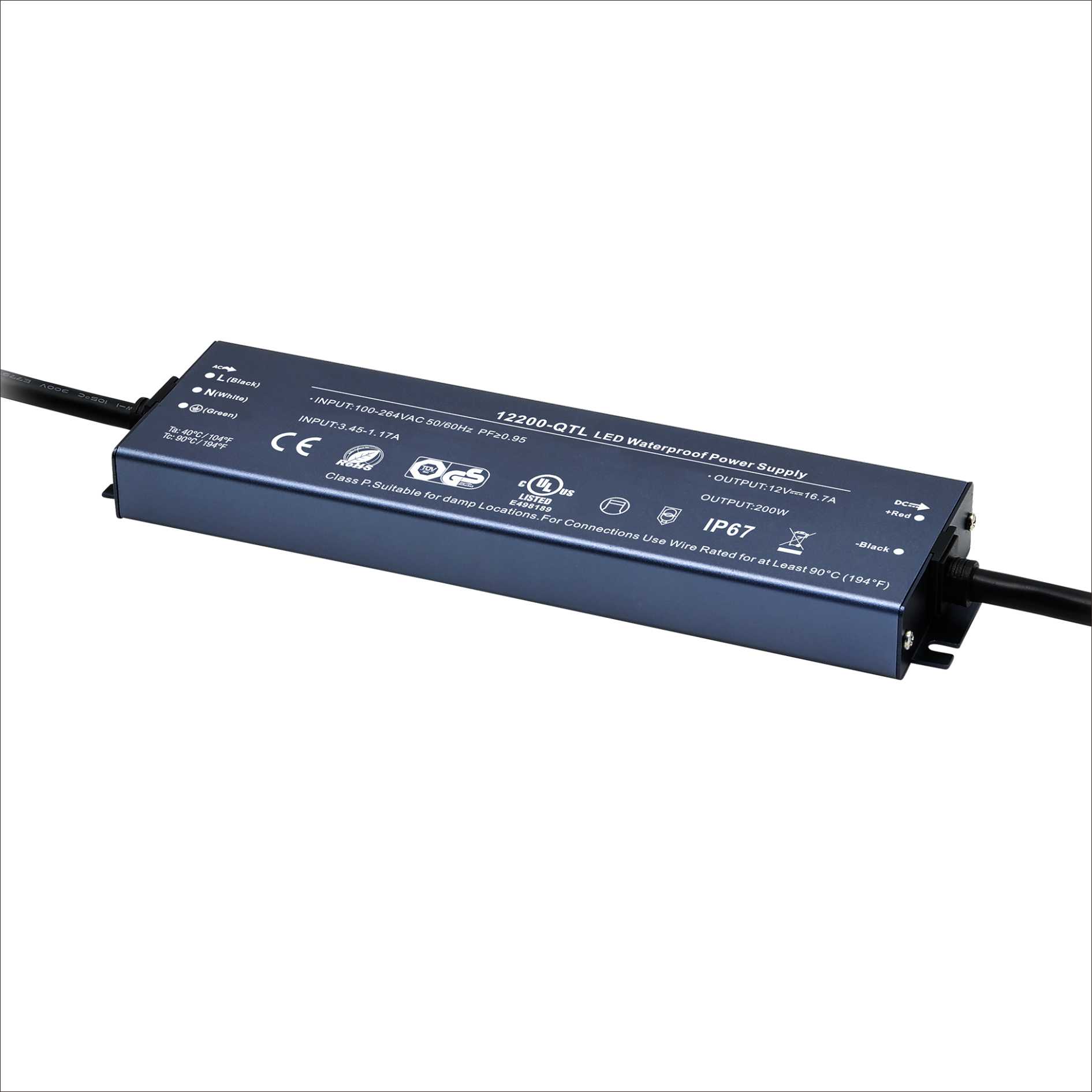 200W 12V/24V CV ultra-thin waterproof LED power supply YSD