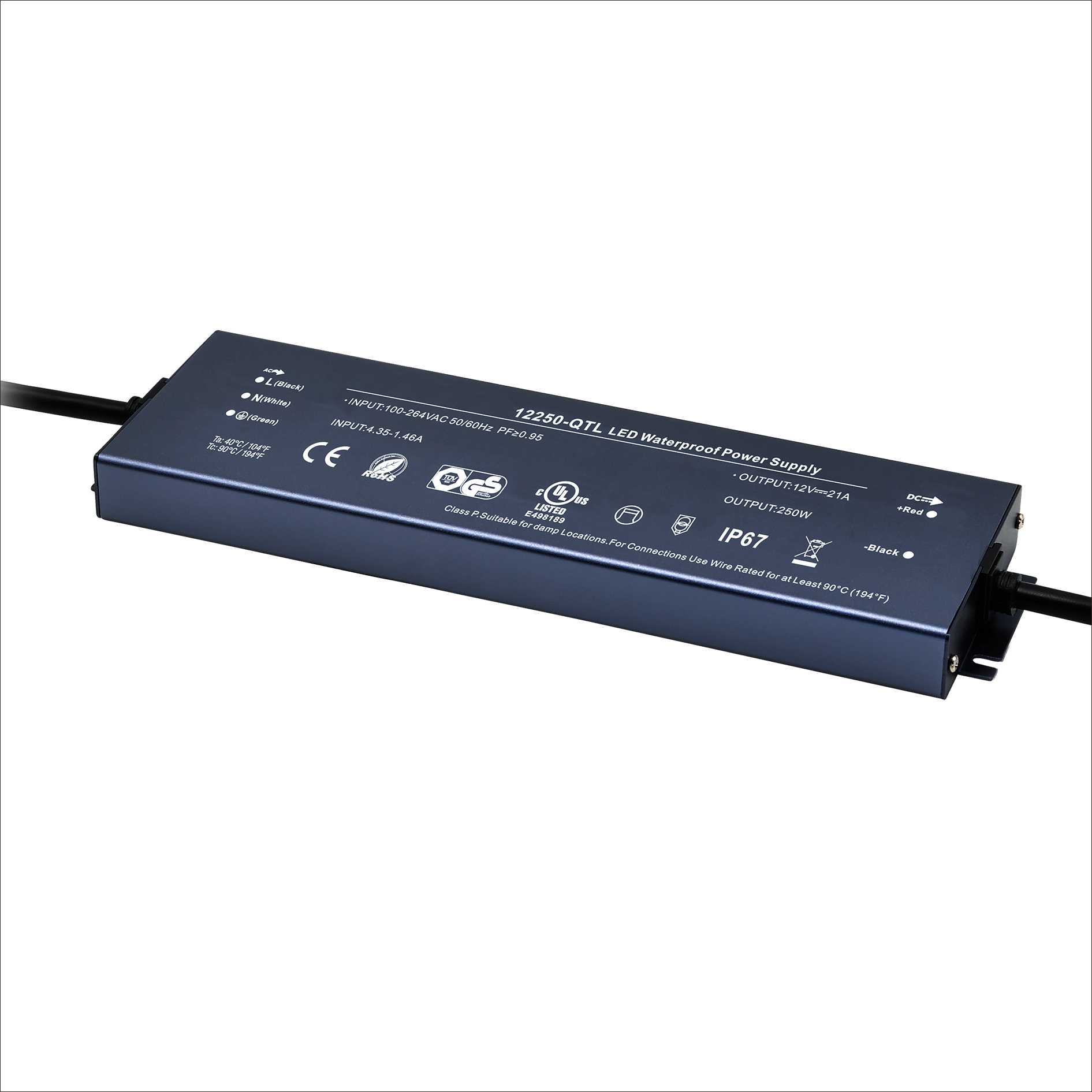 250W 12V/24V CV ultra-thin waterproof LED power supply YSD