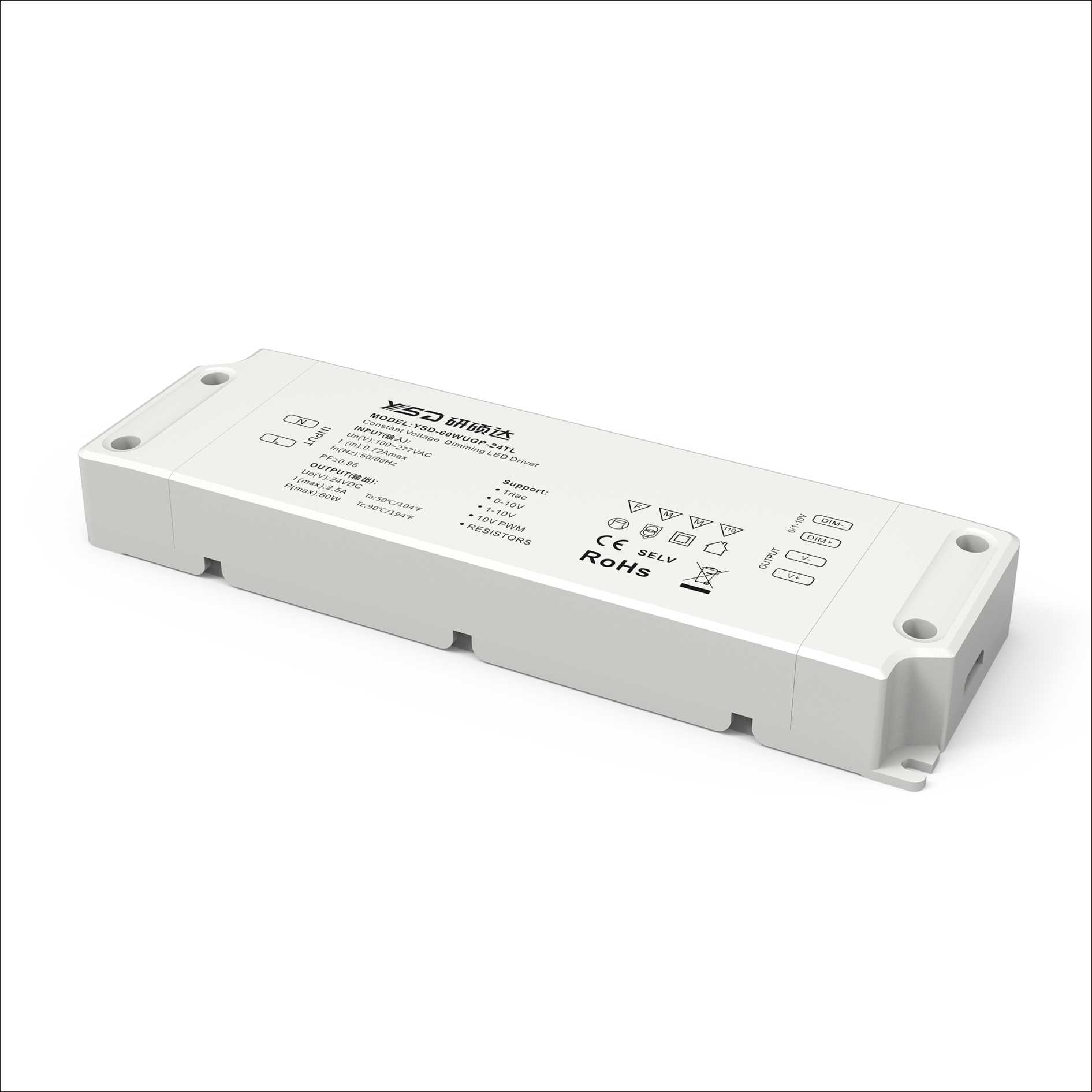 60W 12V/24V CV high-end dimmable switch LED power supply 