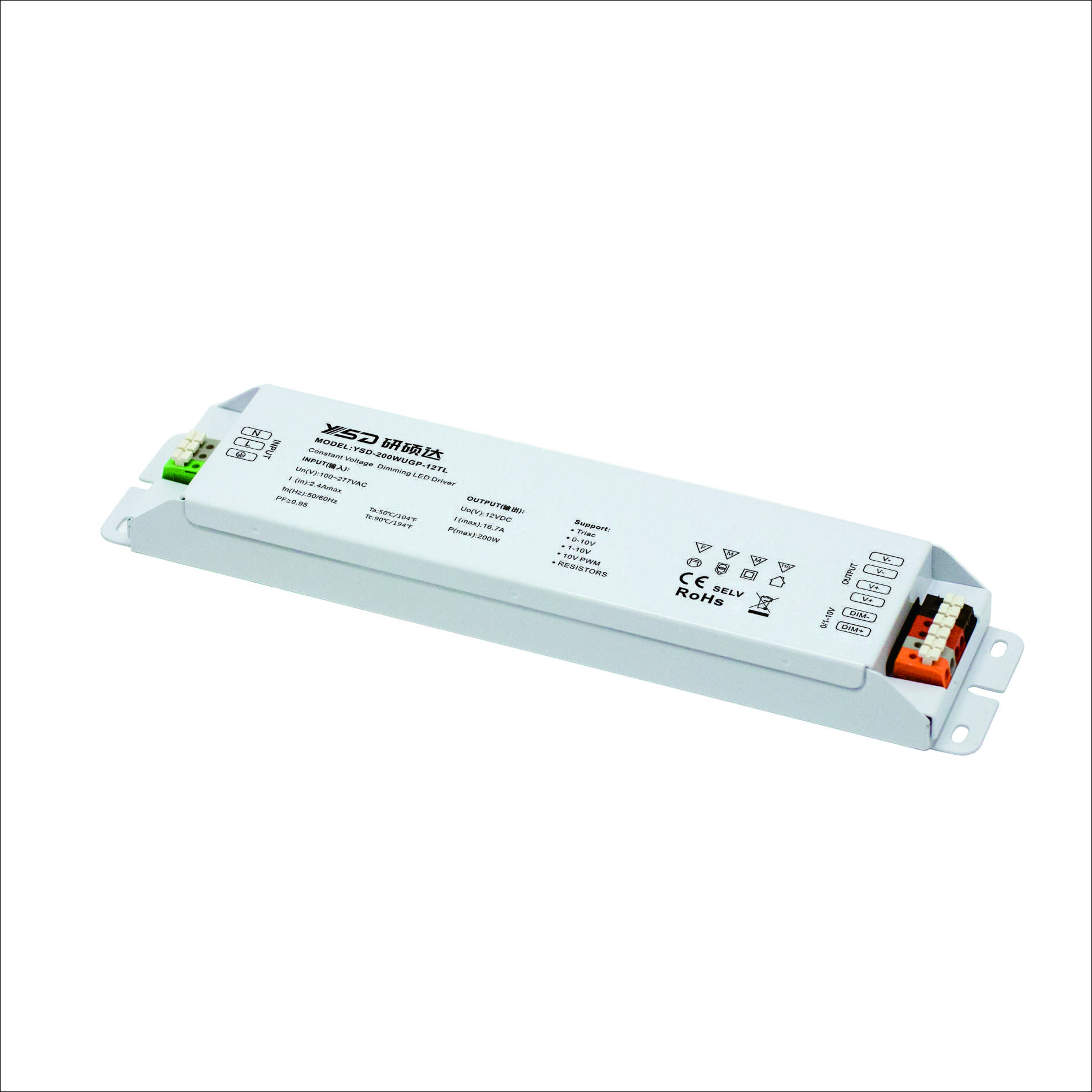 200W 12V/24V CV high-end dimmable switch LED power supply