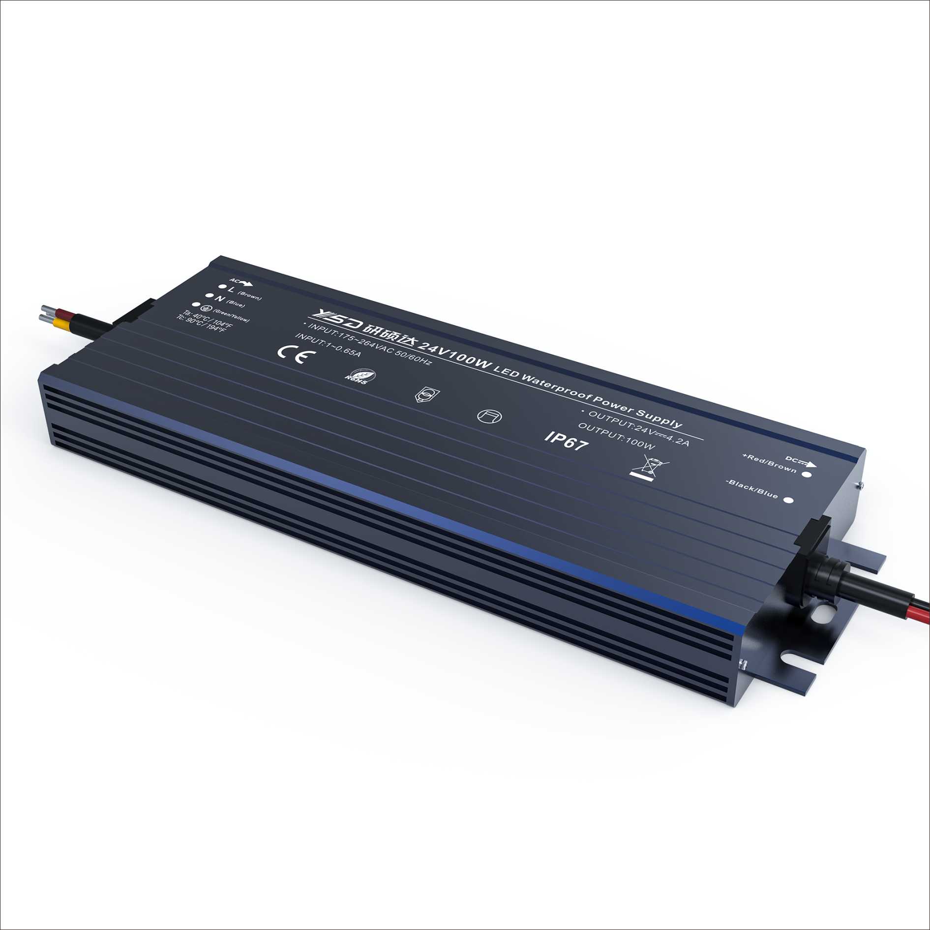 100W 12V/24V waterproof LED power supply/YSD